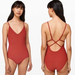 Lululemon Woman’s One Piece Swimsuit, Small, Color Cayenne